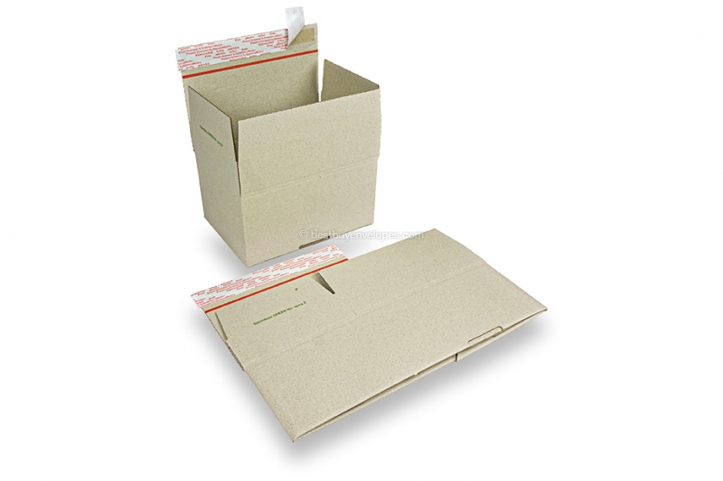 Grass-paper crash lock box is supplied flat