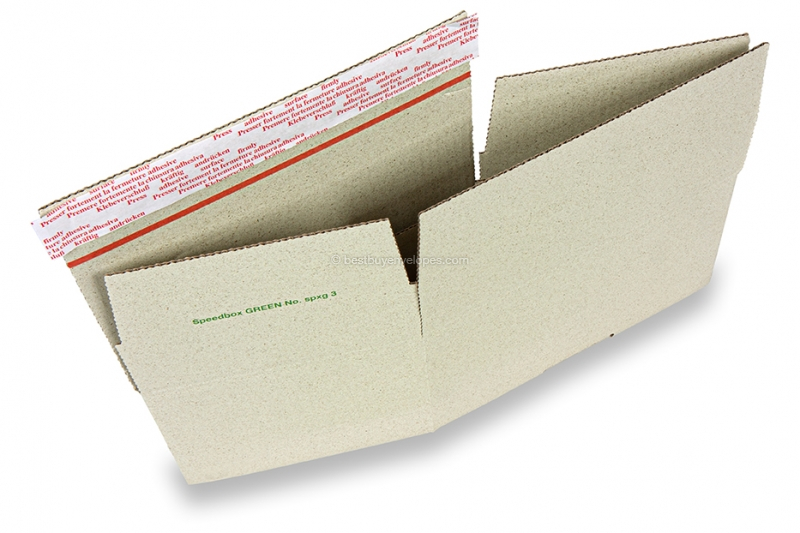Grass-paper crash lock box is supplied flat