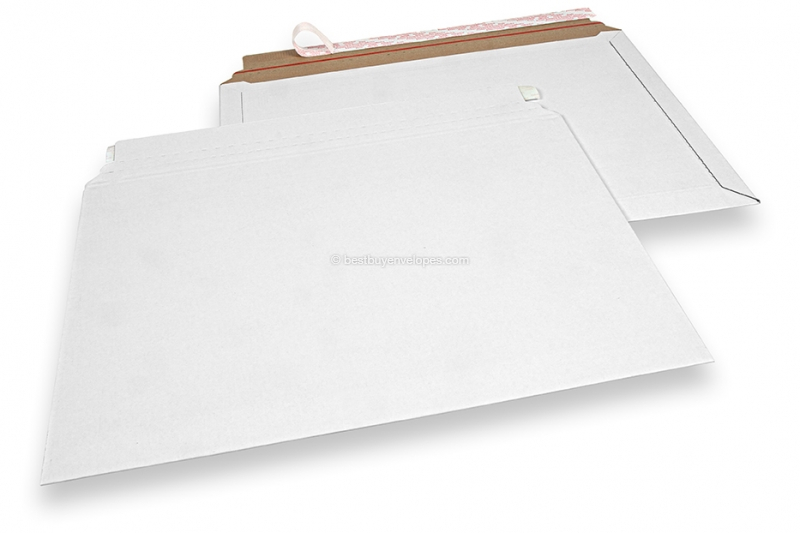 Corrugated cardboard envelopes white - 375 x 520 mm