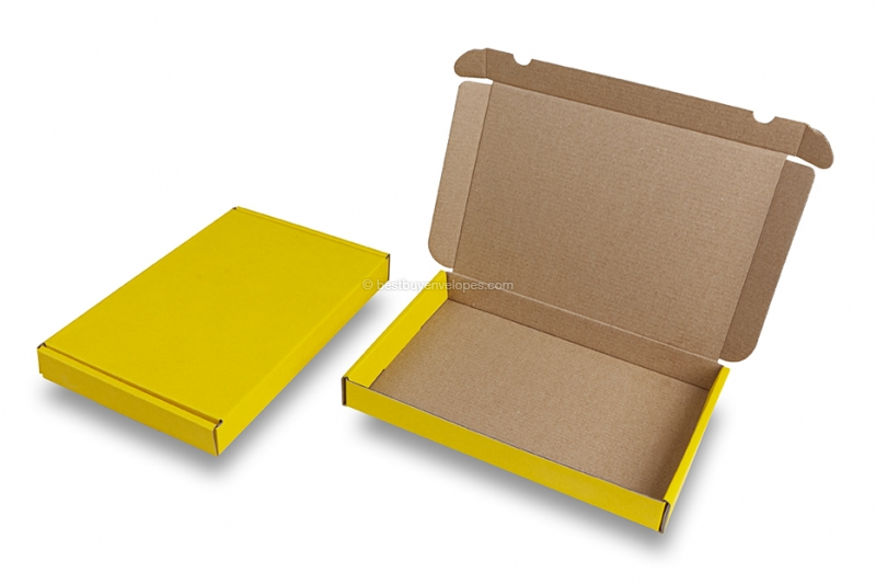 Folding shipping boxes- yellow