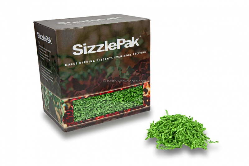 Shredded paper SizzlePak - Lime green (1.25 kg), 80 grams paper