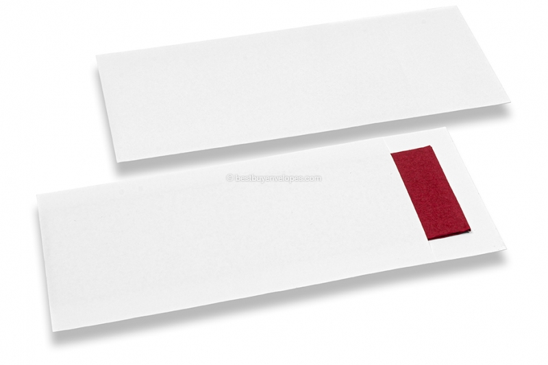Cutlery bags white without incision + bordeaux red paper napkin