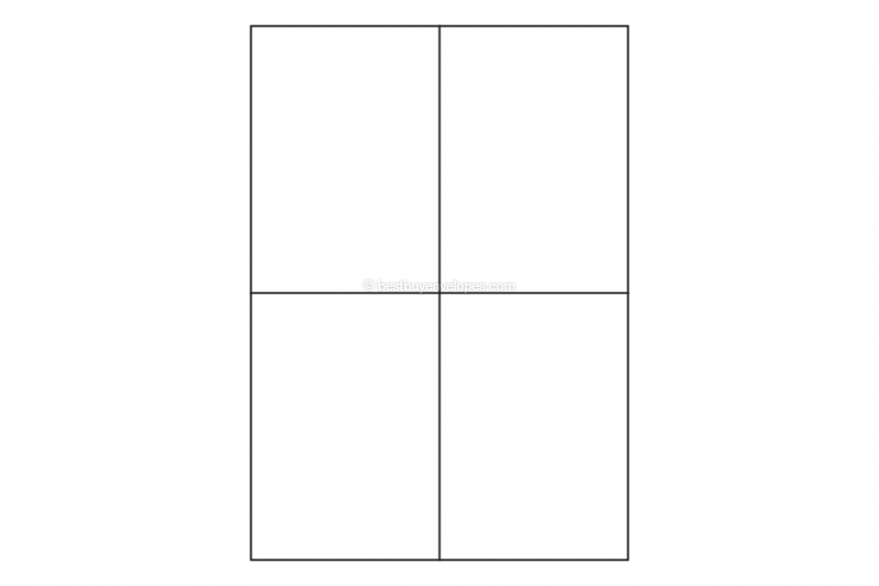 Labels for laser printers (white) - 4 items per sheet