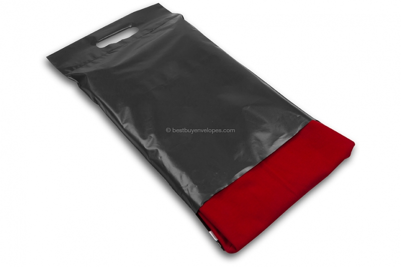 Opaque plastic envelopes black with handlebar
