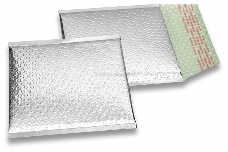ECO metallic bubble envelopes - silver 165 x 165 mm