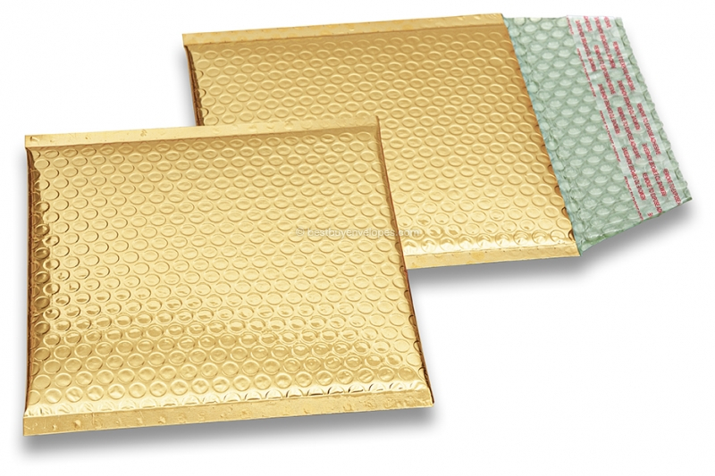 ECO metallic bubble envelopes - gold 165 x 165 mm