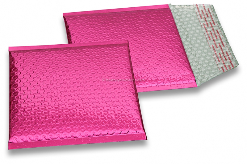 ECO metallic bubble envelopes - pink 165 x 165 mm