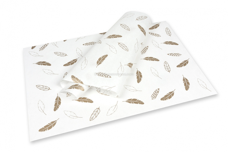 Tissue paper - feathers gold