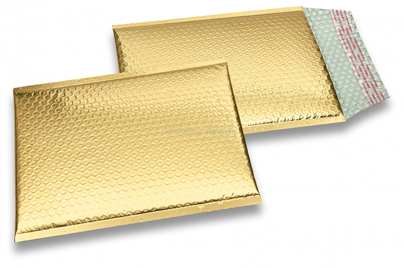 ECO metallic bubble envelopes - gold 180 x 250 mm