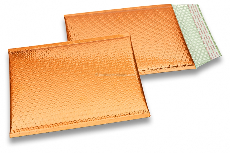 ECO metallic bubble envelopes - orange 180 x 250 mm