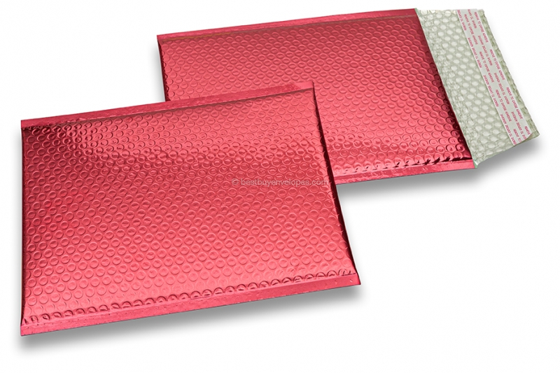 ECO metallic bubble envelopes - red 180 x 250 mm