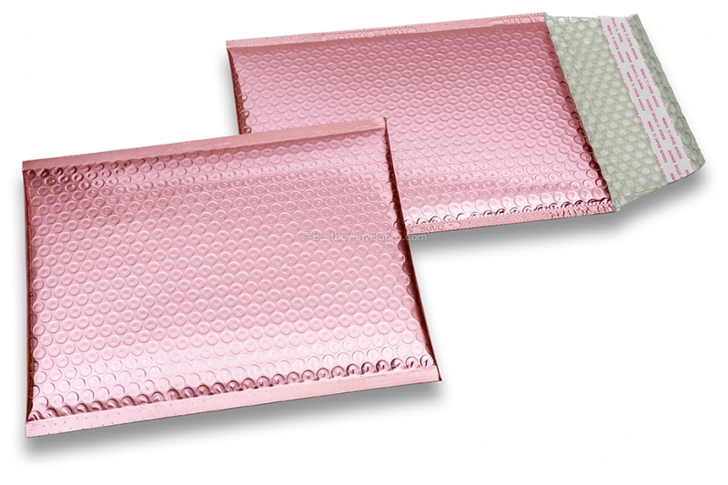 ECO metallic bubble envelopes - rose gold 180 x 250 mm