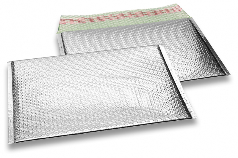 ECO metallic bubble envelopes - silver 235 x 325 mm