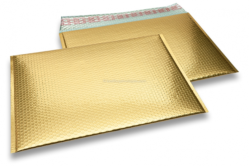 ECO metallic bubble envelopes - gold 320 x 425 mm