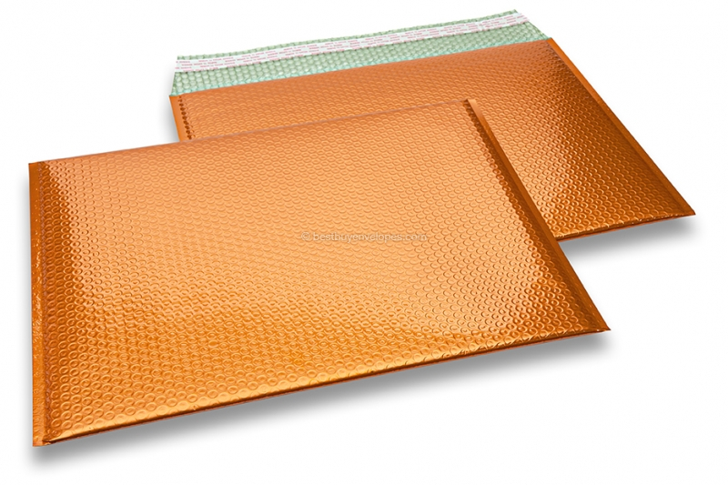 ECO metallic bubble envelopes - orange 320 x 425 mm