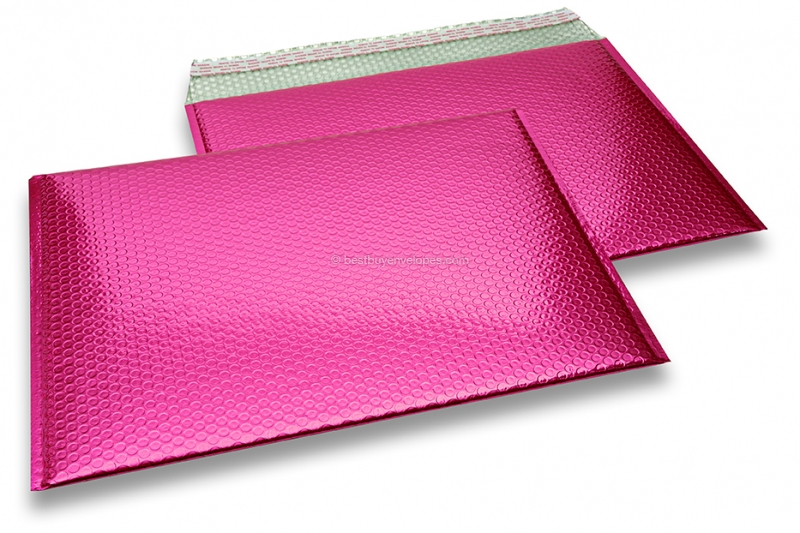 ECO metallic bubble envelopes - pink 320 x 425 mm