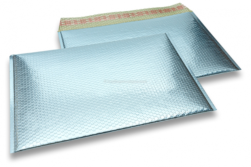 ECO metallic bubble envelopes - ice blue 320 x 425 mm