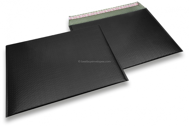ECO matt metallic bubble envelopes - black 320 x 425 mm