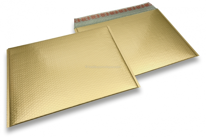 ECO matt metallic bubble envelopes - gold 320 x 425 mm
