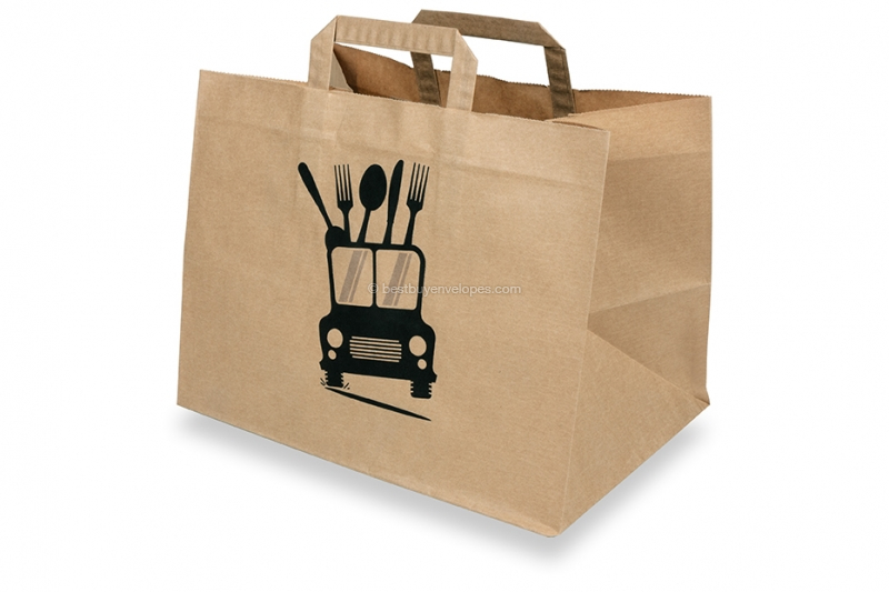Paper take-away bags - brown + delivery