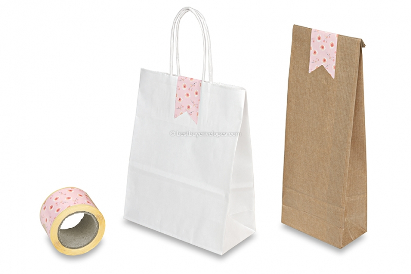 Elongated printed seals - flowers