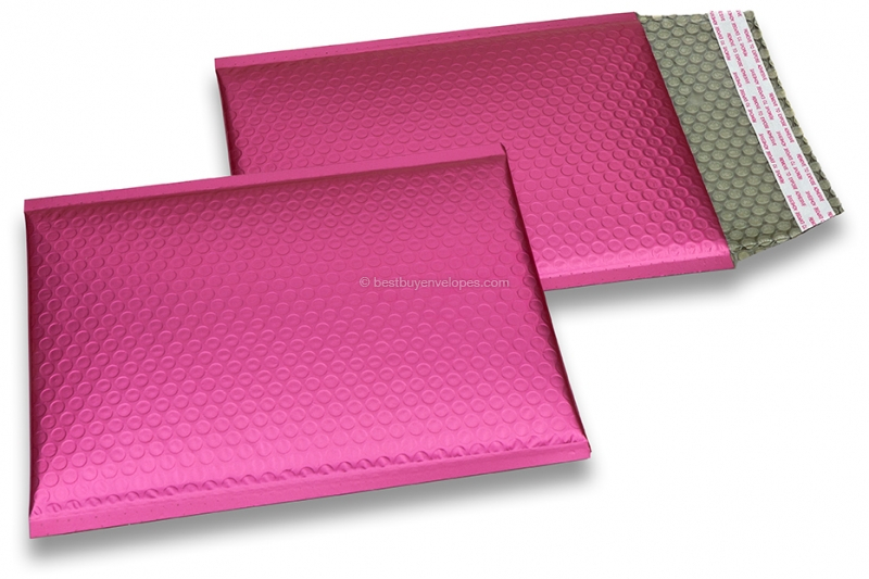 ECO matt metallic bubble envelopes - pink 180 x 250 mm