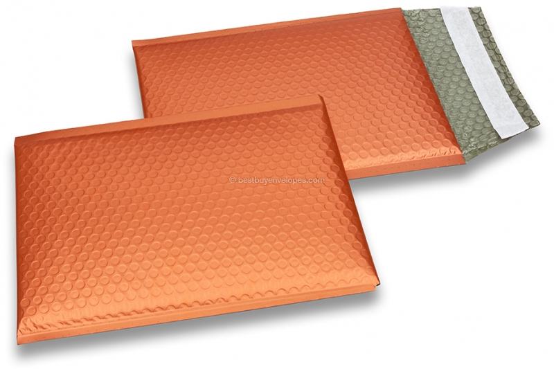 ECO matt metallic bubble envelopes - orange 180 x 250 mm
