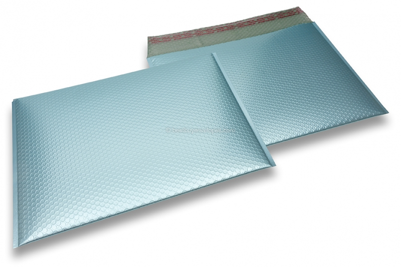ECO matt metallic bubble envelopes - ice blue 320 x 425 mm