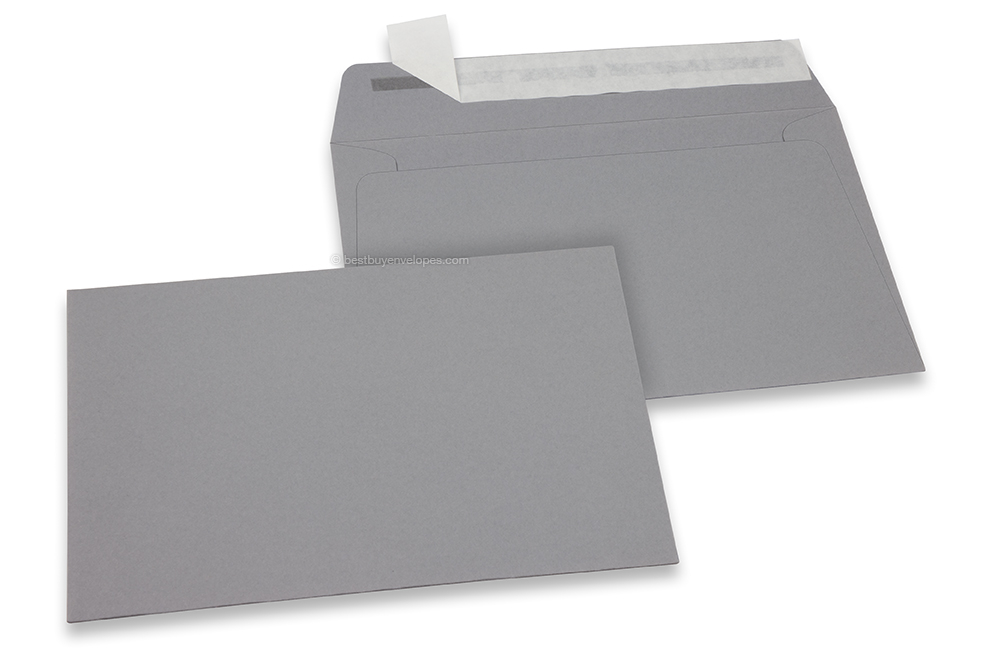 Grey coloured paper envelopes - 114 x 162 mm