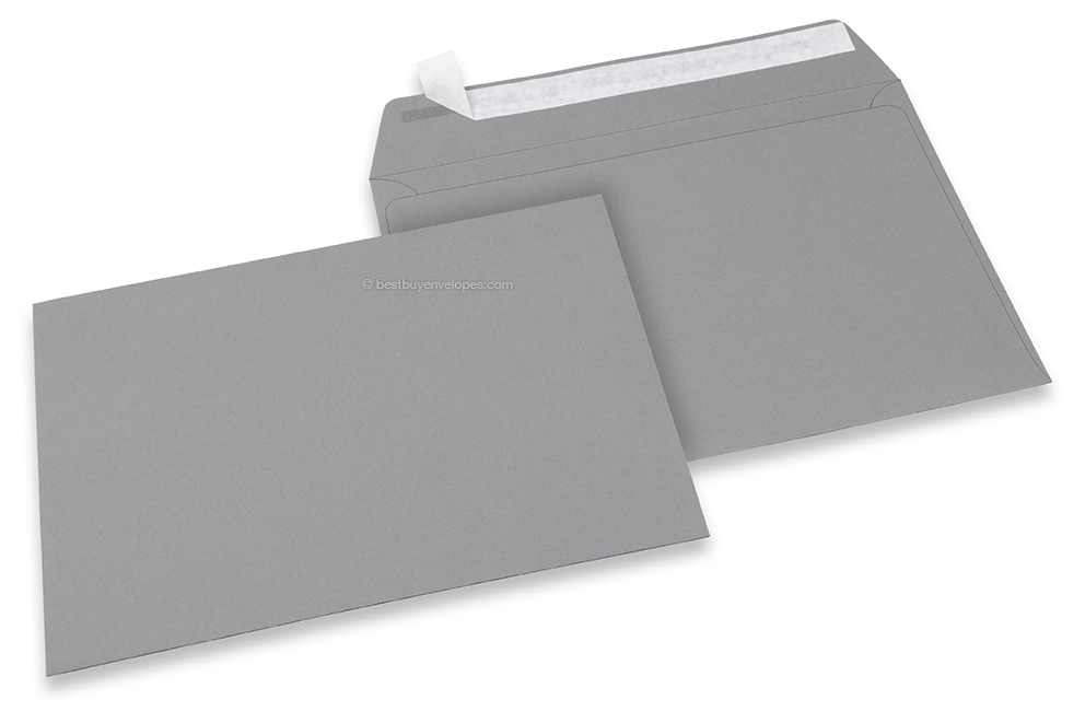Grey coloured paper envelopes - 162 x 229 mm