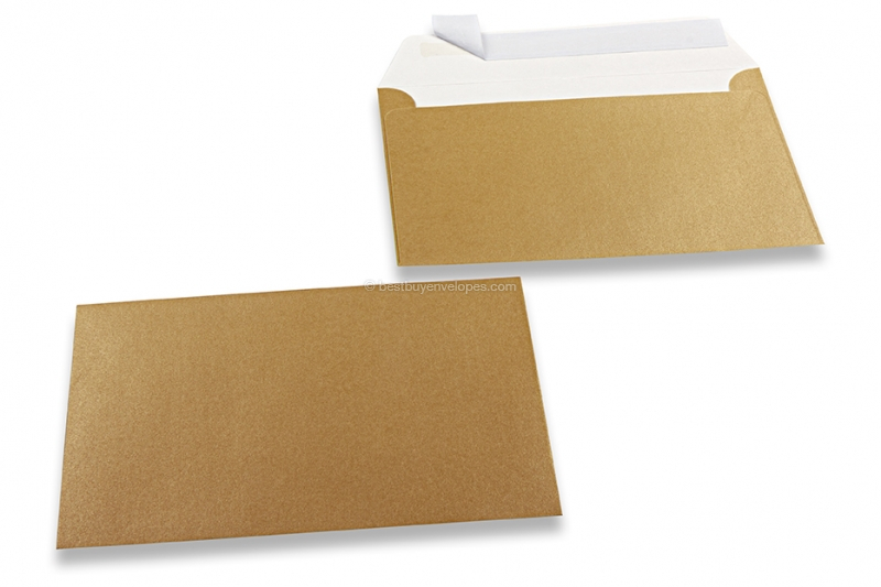 Gold coloured mother-of-pearl envelopes - 114 x 162 mm