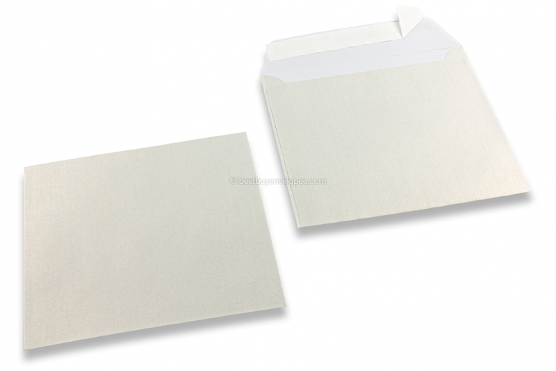 White coloured mother-of-pearl envelopes - 155 x 155 mm