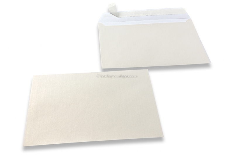 White coloured mother-of-pearl envelopes - 162 x 229 mm