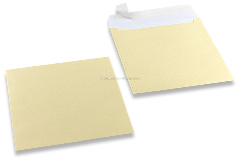 Champagne coloured mother-of-pearl envelopes - 170 x 170 mm
