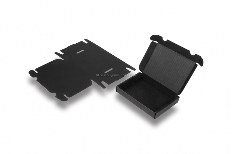 Black shipping boxes - black interior, 160 x 120 x 25 mm