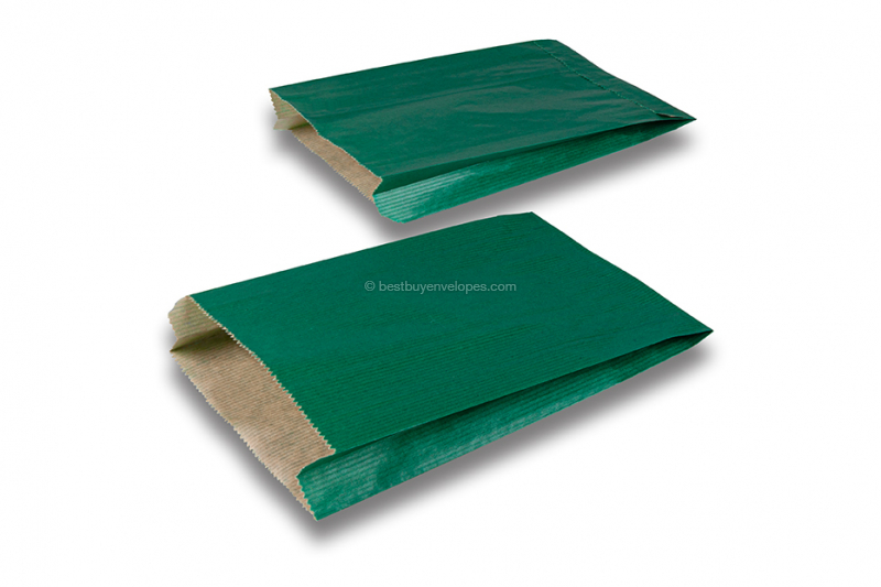 Coloured paper bags - dark green, 150 x 210 x 40 mm
