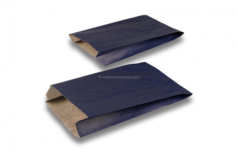 Coloured paper bags - dark blue, 150 x 210 x 40 mm