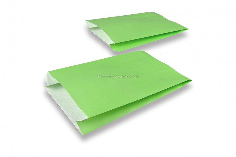 Coloured paper bags - green, 150 x 210 x 40 mm