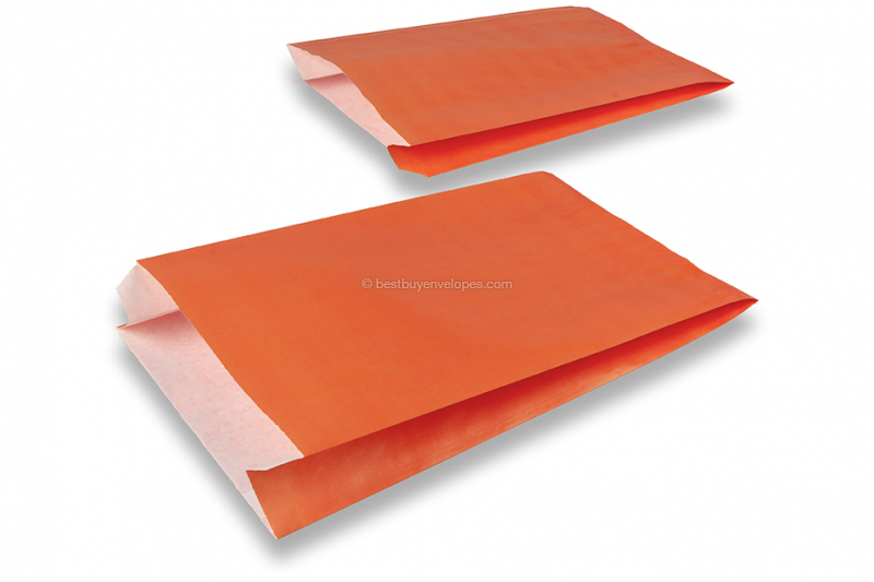 Coloured paper bags - orange, 200 x 320 x 70 mm