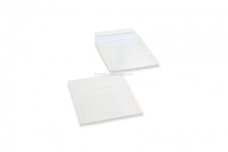 White transparent envelopes - 160 x 160 mm