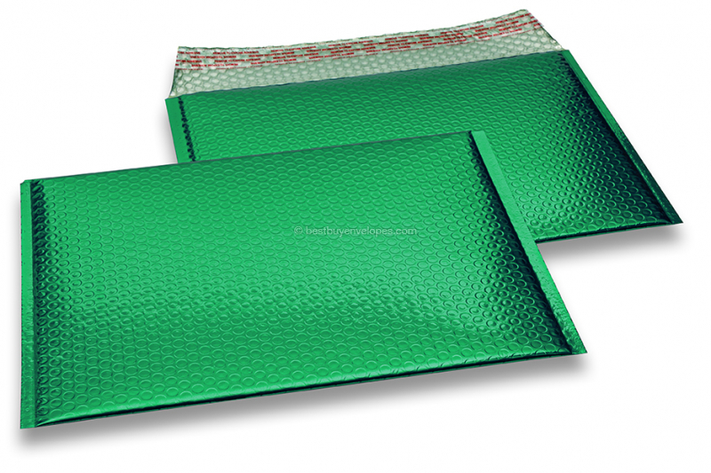 ECO metallic bubble envelopes - green 235 x 325 mm