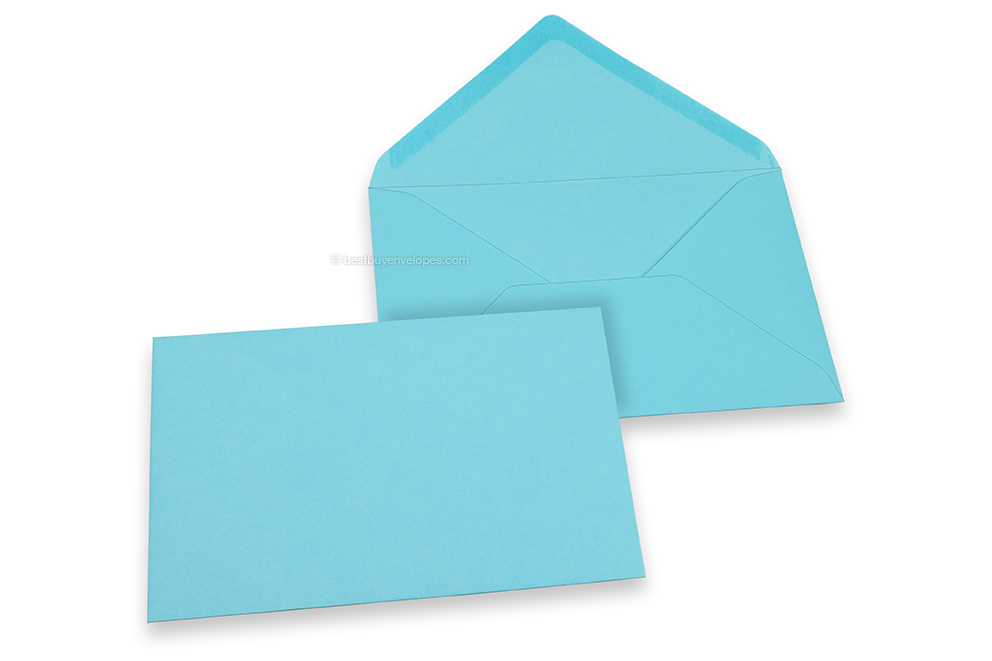 Coloured greeting card envelopes - sky blue, 114 x 162 mm