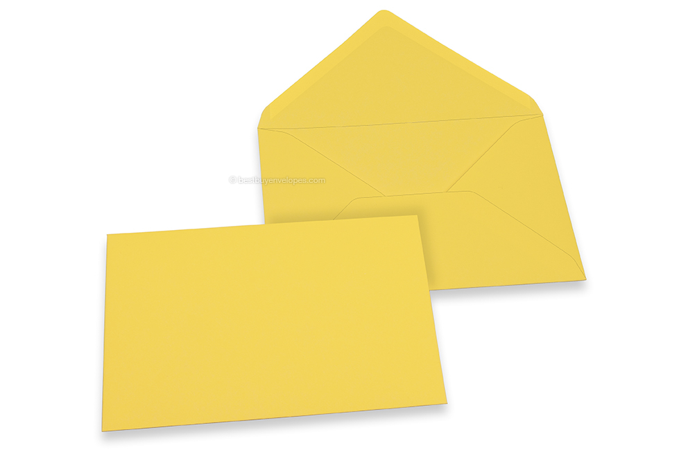 Coloured greeting card envelopes - buttercup yellow, 114 x 162 mm