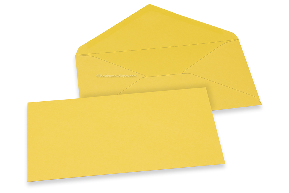Coloured greeting card envelopes - buttercup yellow, 110 x 220 mm
