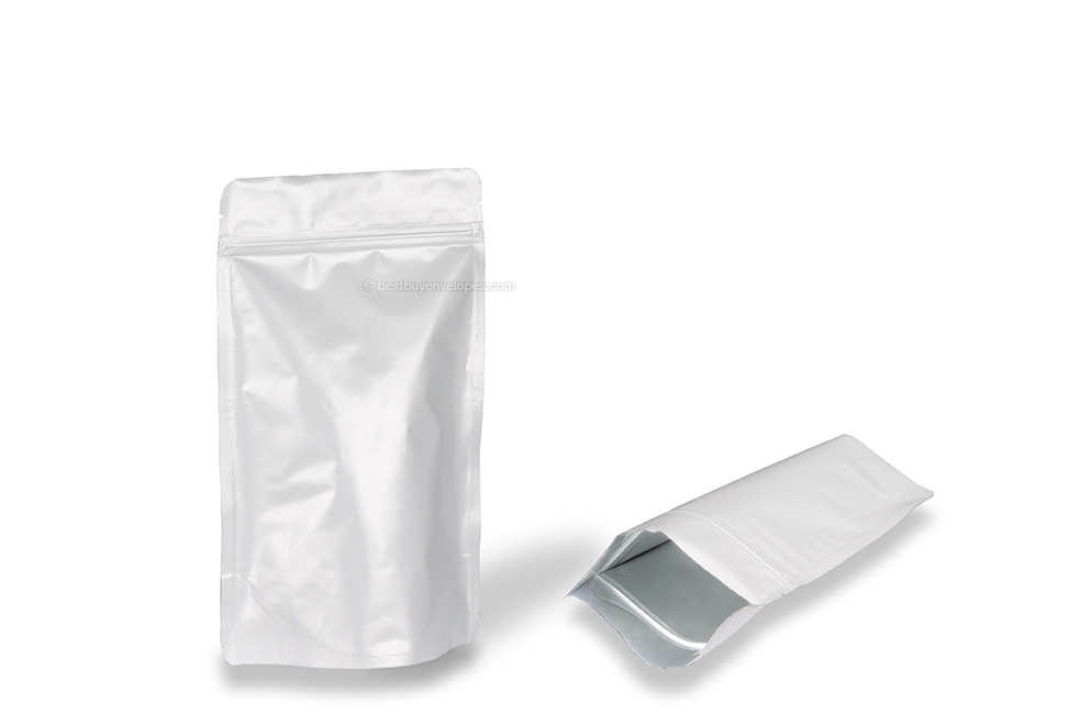 Stand up pouches white - 130 x 225 x 70 mm, 500 ml
