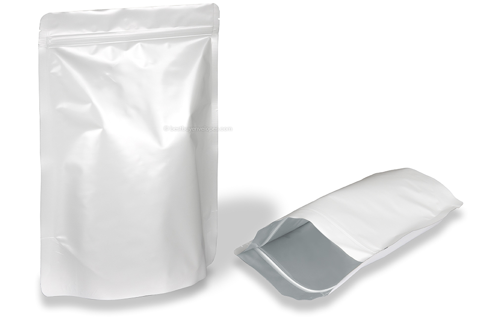 Stand up pouches white - 200 x 300 x 100 mm, 1800 ml