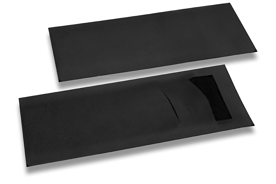 Cutlery bags black with incision + black paper napkin