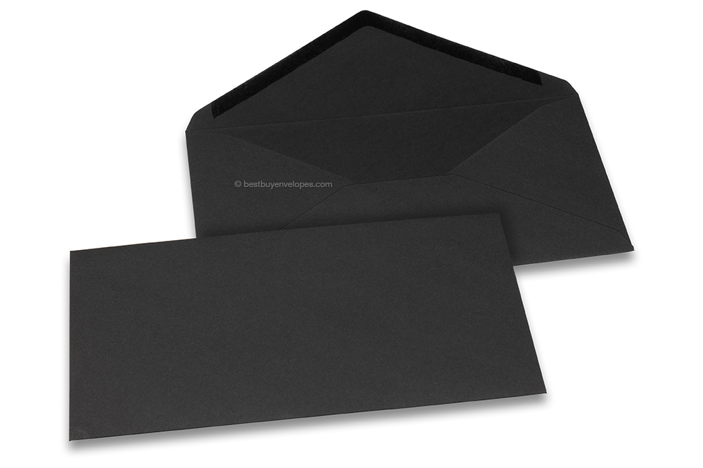 Recycled envelopes - black 110 x 220 mm