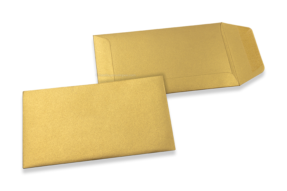 Coloured pocket envelopes - Gold, 65 x 105 mm