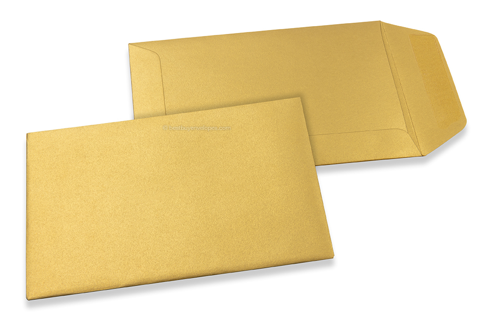 Coloured pocket envelopes - Gold, 85 x 125 mm